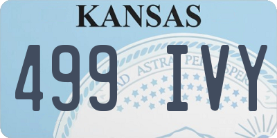KS license plate 499IVY