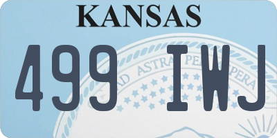 KS license plate 499IWJ