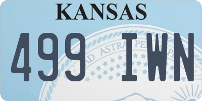 KS license plate 499IWN
