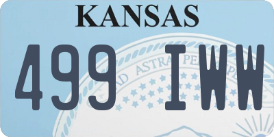 KS license plate 499IWW