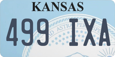 KS license plate 499IXA