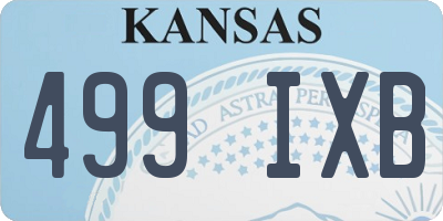 KS license plate 499IXB