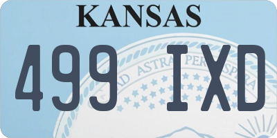 KS license plate 499IXD