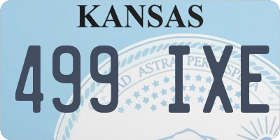 KS license plate 499IXE