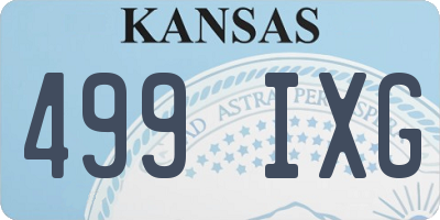 KS license plate 499IXG