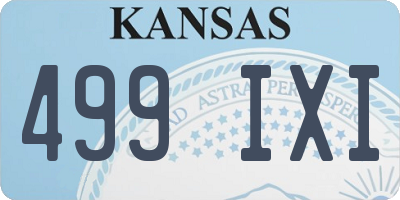 KS license plate 499IXI