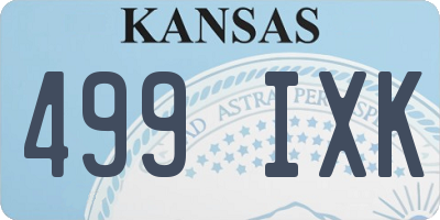 KS license plate 499IXK