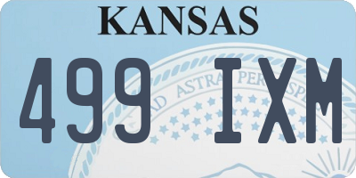 KS license plate 499IXM