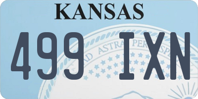 KS license plate 499IXN
