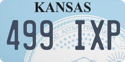 KS license plate 499IXP