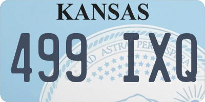 KS license plate 499IXQ