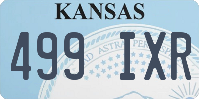KS license plate 499IXR
