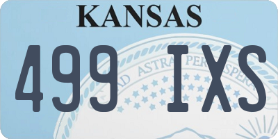 KS license plate 499IXS