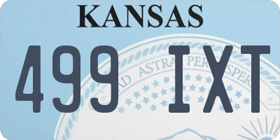KS license plate 499IXT