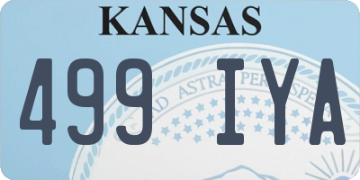 KS license plate 499IYA