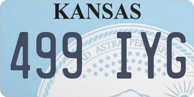 KS license plate 499IYG