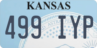 KS license plate 499IYP