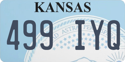 KS license plate 499IYQ