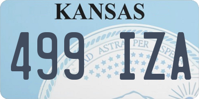 KS license plate 499IZA