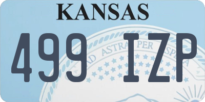 KS license plate 499IZP