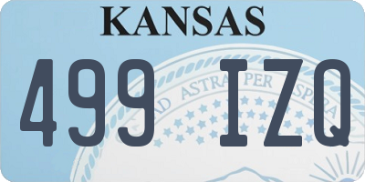 KS license plate 499IZQ