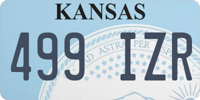 KS license plate 499IZR