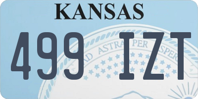 KS license plate 499IZT