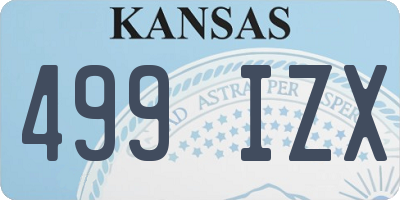 KS license plate 499IZX