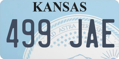 KS license plate 499JAE