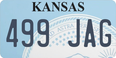 KS license plate 499JAG