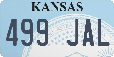 KS license plate 499JAL