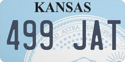 KS license plate 499JAT