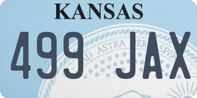 KS license plate 499JAX