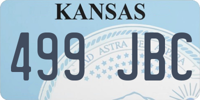 KS license plate 499JBC
