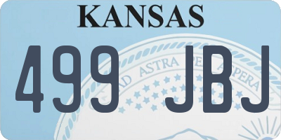 KS license plate 499JBJ