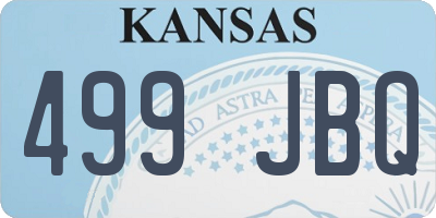 KS license plate 499JBQ