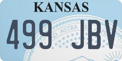KS license plate 499JBV
