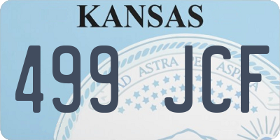 KS license plate 499JCF