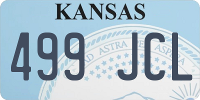 KS license plate 499JCL