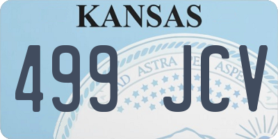 KS license plate 499JCV