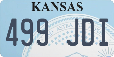 KS license plate 499JDI