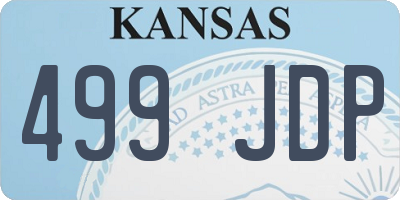 KS license plate 499JDP
