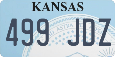 KS license plate 499JDZ