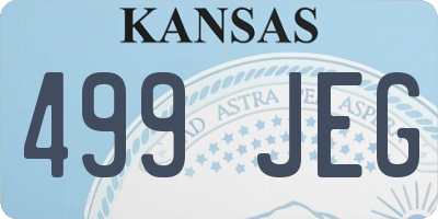 KS license plate 499JEG