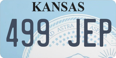 KS license plate 499JEP