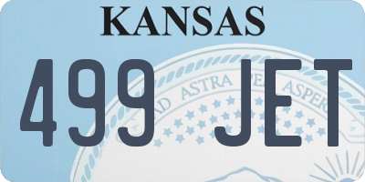 KS license plate 499JET