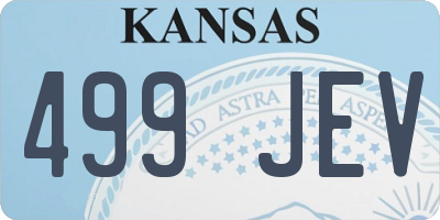 KS license plate 499JEV