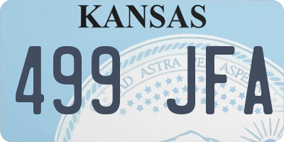 KS license plate 499JFA