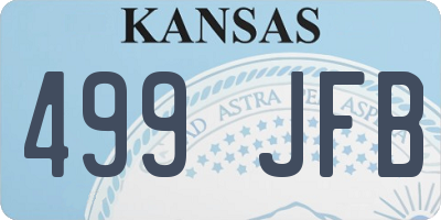 KS license plate 499JFB