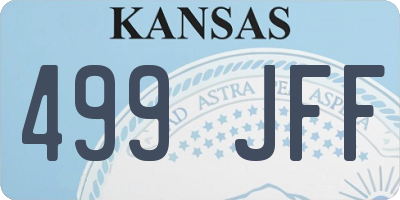 KS license plate 499JFF